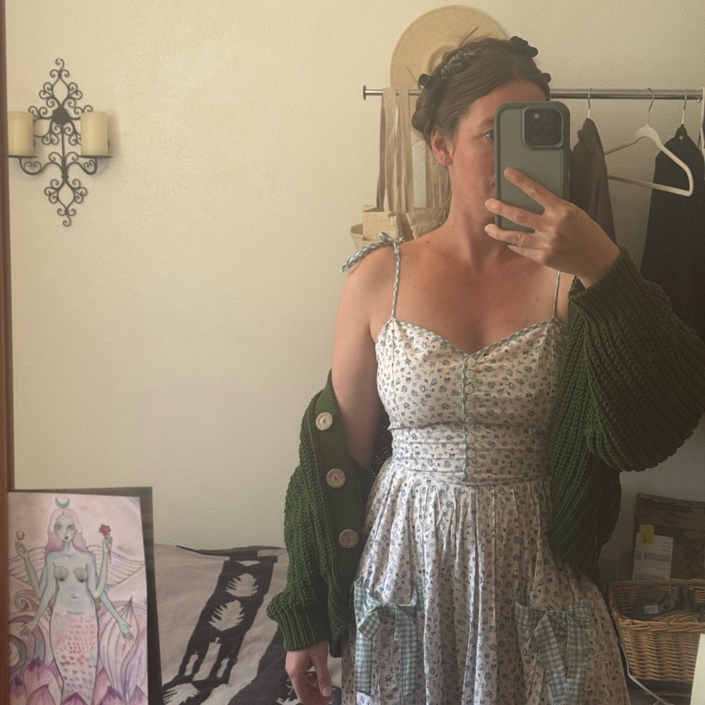SOLD // The Lia Dress in Bleu Tulips — S